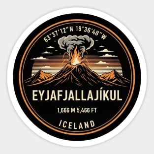 Eyjafjallajökull Volcano Patch Sticker